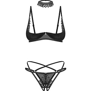 Set 3 Piese Obsessive Donarella Negru pe Sexlab.ro