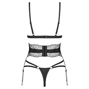Set 3 Piese Obsessive Lobellis Negru XS-S