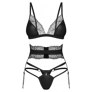 Set 3 Piese Obsessive Lobellis Negru pe SexLab