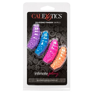Set 4 Stimulatoare Silicone Finger Swirls Multicolor