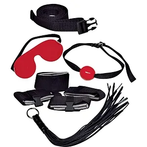 Set 8 Piese Bad Kitty Bondage Negru pe SexLab