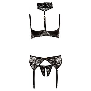 Set Abierta Fina Shelf Top Negru pe SexLab