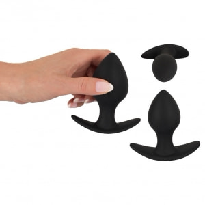 Set Anal Plug Black Velvets Trainer Negru