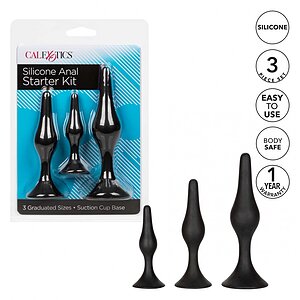 Set Anal Plug Silicone Anal Starter Negru