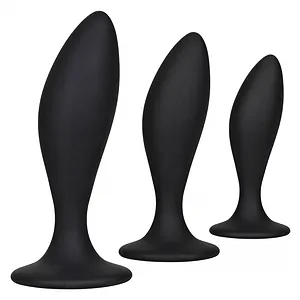 Set Anal Plug Silicone CalExotics Negru pe SexLab
