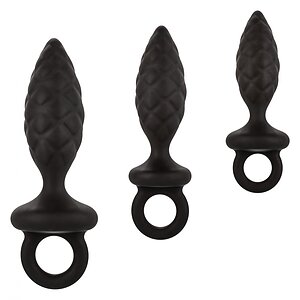 Set Anal Plug Silicone Probe Negru pe SexLab