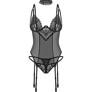Set Corset Obsessive Donarella Negru pe SexLab