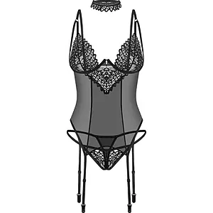 Set Corset Obsessive Donarella Negru Set Corset Obsessive Donarella Negru pe SexLab