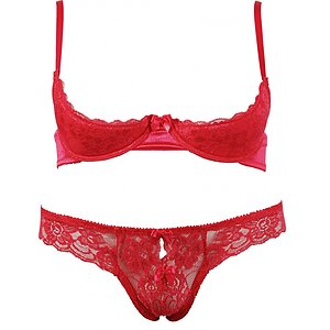 Set Cottelli Collection Demi Roșu pe SexLab