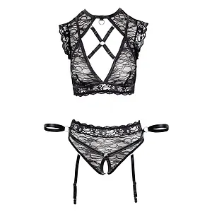 Set Cottelli Collection Lucille Negru Set Cottelli Collection Lucille Negru pe SexLab