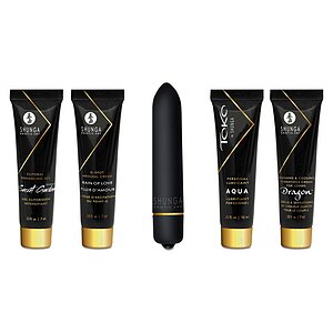 Set Creme Și Vibrator Naughty Geisha Negru