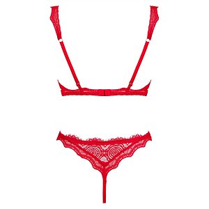 Set Decupat Obsessive Bergamore Roșu XS-S
