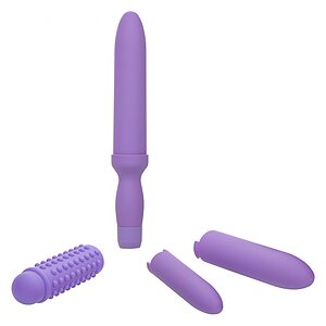 Set Dilatatoare Reîncărcabile 4 Mărimi + Manșon, 10 Moduri Mov