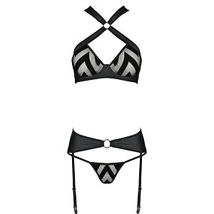 Set Din Piele Passion Hima Negru pe SexLab