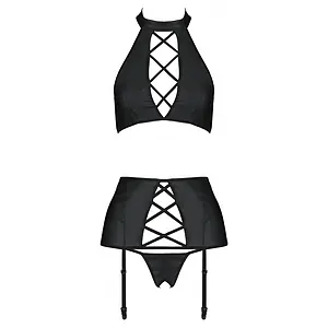 Set Din Piele Passion Nancy Negru Set Din Piele Passion Nancy Negru pe SexLab