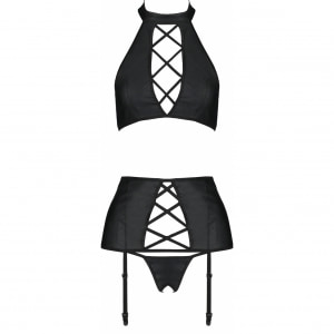 Set Din Piele Passion Nancy Negru Set Din Piele Passion Nancy Negru pe Sexlab.ro