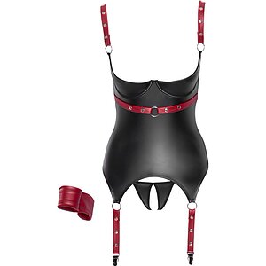 Set Erotic Cottelli Collection Tie Me Negru pe Sexlab.ro