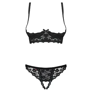 Set Fără Cupe Obsessive Letica Negru Set Fără Cupe Obsessive Letica Negru pe SexLab