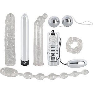 Set Glamour 7-Piece Argintiu pe SexLab