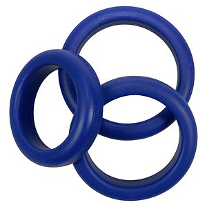 Set Inele Penis 3 Silicone Rings Albastru pe SexLab