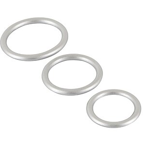 Set Inele Penis Metallic Argintiu