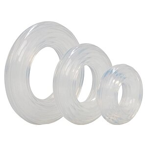 Set Inele Penis Premium Silicon Transparent pe SexLab