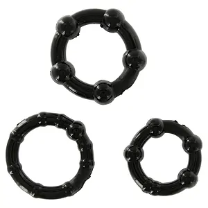 Set Inele Penis Stay Hard Negru pe SexLab