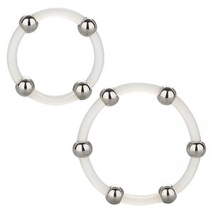 Set Inele Penis Steel Beaded Transparent pe SexLab