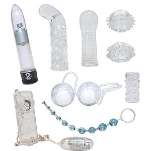 Set Jucarii Sexuale Crystal Transparent pe SexLab