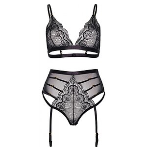 Set Leg Avenue Ariella Lace Negru pe SexLab