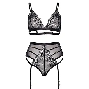 Set Leg Avenue Ariella Lace Negru pe SexLab