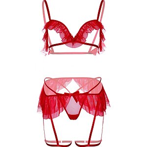 Set Leg Avenue Bralette Roșu pe SexLab