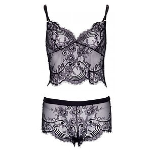 Set Leg Avenue Eyelash Lace Negru Set Leg Avenue Eyelash Lace Negru pe Sexlab.ro