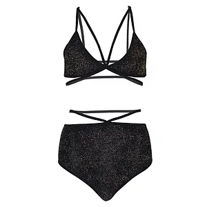 Set Leg Avenue Lurex Opaque Negru pe SexLab