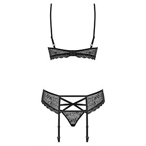 Set Lenjerie Intimă Obsessive 818-SEG Negru L-XL