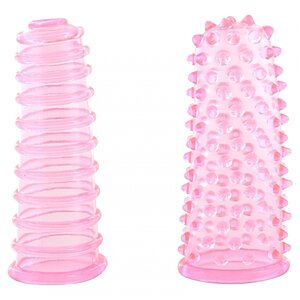Set Manșon Deget Soft And Bumpy Roz pe SexLab