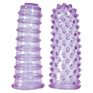 Set Manșoane Love Fingers Soft Bumpy Mov pe SexLab