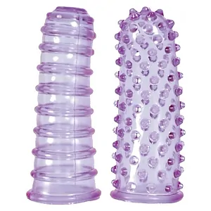 Set Manșoane Love Fingers Soft Bumpy Mov pe SexLab