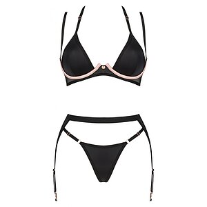 Set Obsessive 3 Piese Selinne Negru pe Sexlab.ro
