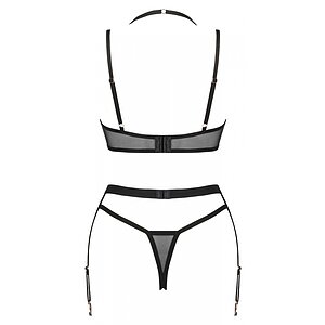 Set Obsessive 3 Piese Selinne Negru M-L