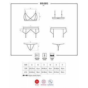 Set Obsessive 810-SEG Alb S-M