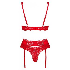 Set Obsessive Amor Cherris 3 Piese Roșu L-XL