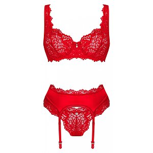 Set Obsessive Amor Cherris 3 Piese Roșu pe Sexlab.ro