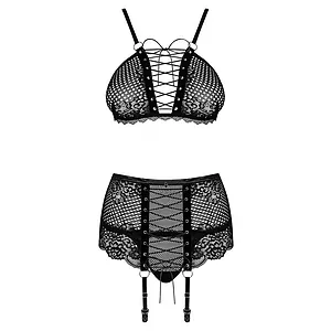 Set Obsessive Basitta Negru Set Obsessive Basitta Negru pe SexLab