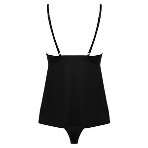 Set Obsessive Bella Rou Top Negru XL-2XL