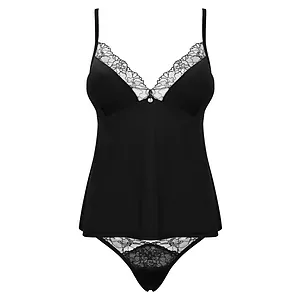 Set Obsessive Bella Rou Top Negru pe SexLab