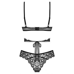 Set Obsessive Blomentis 2 Piese Negru XL-2XL