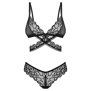 Set Obsessive Blomentis 2 Piese Negru Set Obsessive Blomentis 2 Piese Negru pe SexLab