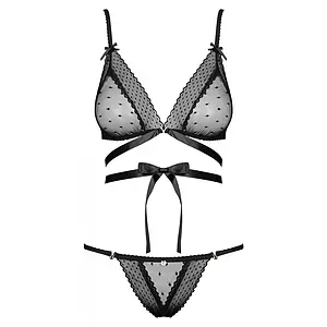 Set Obsessive Bowessa Negru Set Obsessive Bowessa Negru pe SexLab