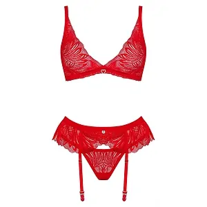 Set Obsessive Chilisa 3 Piese Roșu Set Obsessive Chilisa 3 Piese Roșu pe SexLab